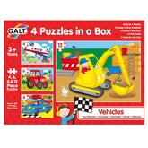 Set 4 puzzle-uri Vehicule (4, 6, 8, 12 piese)