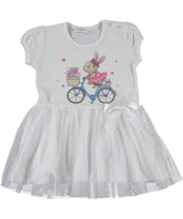 Rochita Iepurasul Betsy, volane tulle, alb