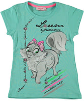 Tricou fete Dolce Vita bumbac turcoise