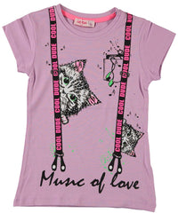 Tricou fete Music of Love bumbac lila