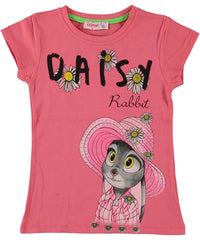 Tricou fete Iepurasul Daisy bumbac roz