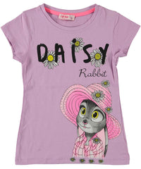 Tricou fete Iepurasul Daisy bumbac lila