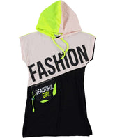 Tunica cu gluga, Fashion, bumbac moale, negru