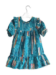 Rochita de vara Boho Chic, bumbac, verde