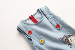 Rochita sarafan subtire de vara, Mihaela, bumbac,bleu