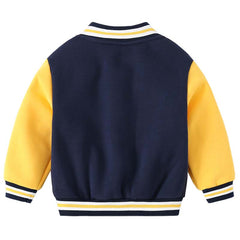 Jacheta casual sport Jordan, baieti, bleumarin cu galben