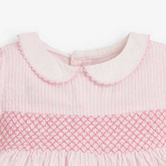 Rochita eleganta de vara cu guleras, Bunny, bumbac, roz