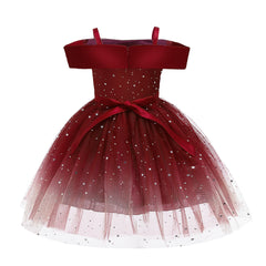 Rochita eleganta Aida, volane tulle, rosu