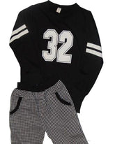 Compleu sport bluza si pantalon, fete, negru