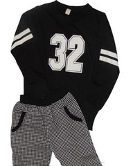 Compleu sport bluza si pantalon, fete, negru