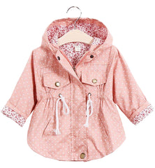 Geaca eleganta bumbac, roz, fete