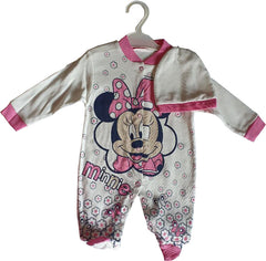 Salopeta bumbac bebelusi, Disney, Minnie, roz