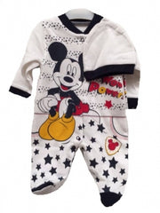 Salopeta bumbac bebelusi, Disney, Mickey, bleumarin