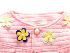 Jacheta si pantaloni bumbac, fete, roz