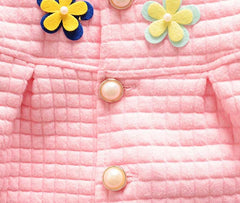 Jacheta si pantaloni bumbac, fete, roz