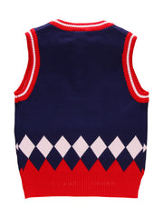 Vesta eleganta baieti, bumbac, bleumarin