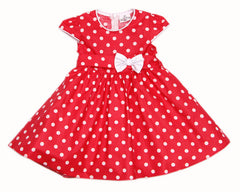 Rochita eleganta cu buline, Polka, rosu