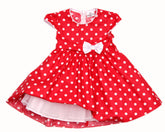 Rochita eleganta cu buline, Polka, rosu