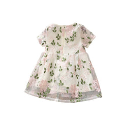 Rochita eleganta Pinky, voal brodat, multicolor