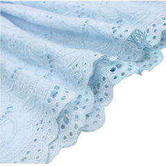 Rochita eleganta de vara, Evelyn, bumbac, broderie, bleu