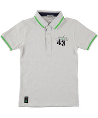 Tricou Polo, Boy Figo, alb, bumbac, baieti