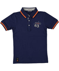 Tricou Polo, Boy Figo, bleumarin, bumbac, baieti