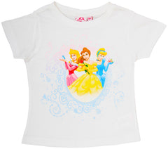 Tricou cu maneca scurta, Printesele Disney, alb