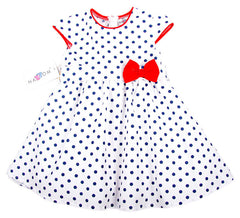 Rochita eleganta cu buline, Polka, alb