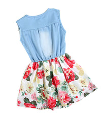 Rochita subtire de vara, Denim, bumbac