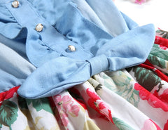 Rochita subtire de vara, Denim, bumbac