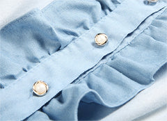 Rochita subtire de vara, Denim, bumbac