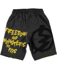 Pantaloni scurti baieti Monsters, bumbac, negru gaben