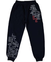 Pantaloni trening baieti, Mixima, bumbac, negru