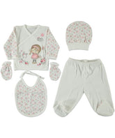 Set bebe nou nascut, Precious, 5 piese, bumbac