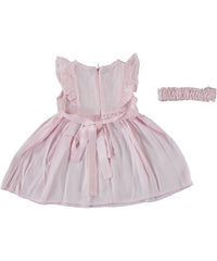 Rochita eleganta bebe, Dolly, bumbac, broderie, fete, roz