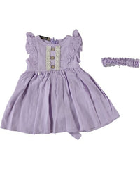 Rochita eleganta bebe, Dolly, bumbac, broderie, fete, lila