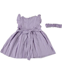 Rochita eleganta bebe, Dolly, bumbac, broderie, fete, lila