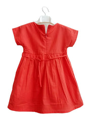 Rochita subtire de vara Andra, broderie, bumbac, rosu