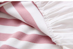 Bluza eleganta Geraldine, volane, alb cu roz pudra