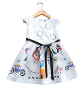 Rochita de vara Linda, bumbac, alb