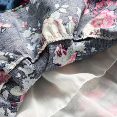 Rochita subtire de vara, Denim, bumbac, bleumarin