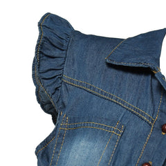 Rochita subtire de vara, Denim, bumbac, bleumarin