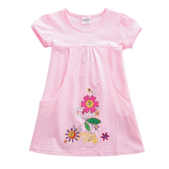 Rochita casual Jenny, bumbac, roz