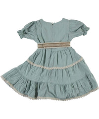 Rochita de vara Nana, panza topita, bumbac, verde olive