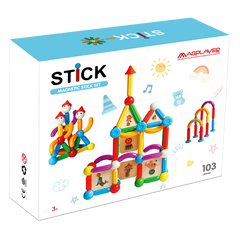 Set de constructie magnetic - STICK (103 piese)