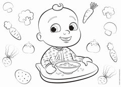 Puzzle de colorat maxi - Cocomelon la masa (60 piese)