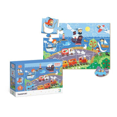 Puzzle - Descoperim vehiculele (18 piese)