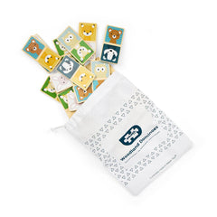 Domino din lemn - Animalute din padure