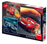 Puzzle 3 in 1 - Cars 3: Cursa cea mare (3 x 55 piese)