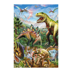 Puzzle XL - Lumea dinozaurilor neon (100 piese)